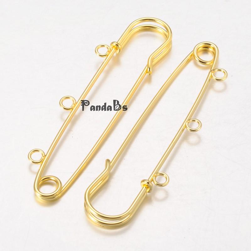 Iron font b Kilt b font Pins Brooch Findings Golden 75mm Hole 3mm