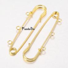 Iron font b Kilt b font Pins Brooch Findings Golden 75mm Hole 3mm