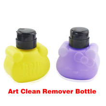 240ML Pump Nail Art Plastic Empty Bottle Polish Cleaner Nail Bottle Cleaning Dispenser Remover Portable Travel free shipping