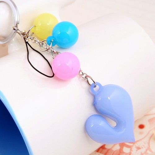 Candy colored hot models open heart keychain limit...