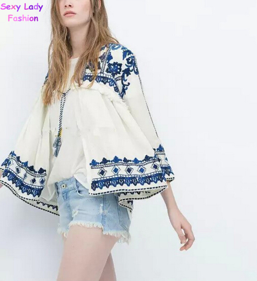 Aliexpress Buy Retro Ethnic Embroidery Blue White aliexpress buy retro ethnic embroidery blue white