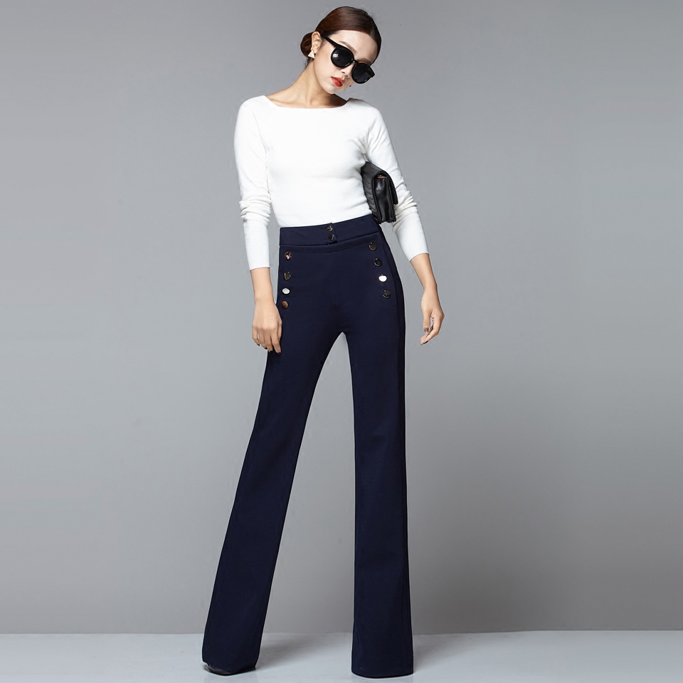 high rise flare dress pants