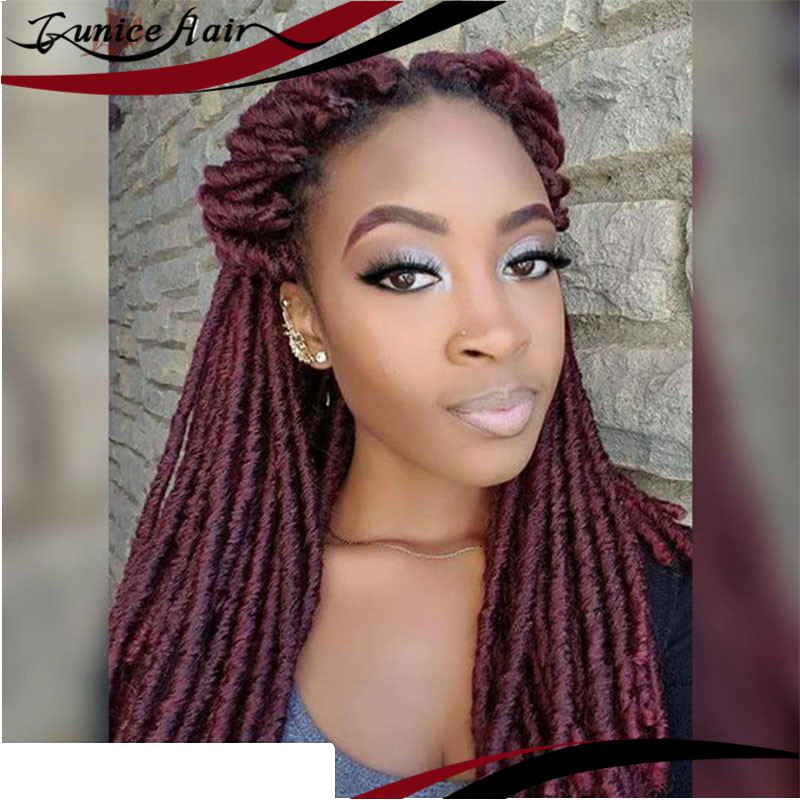 14 \u0026quot;Havana Mambo Faux Locs Tresses 24 Brins Crochet Dreadlock Tresse Cheveux Extensions Crochet Tresses Épais Locs