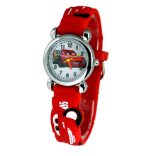 3D Lovely Car Cartoon Children Gifts Quartz Wrist Watches Silicone Jelly Watch Color Random WH 027
