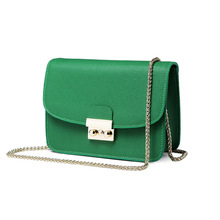 Genuine leather 13 candy colors brand Small Shoulder Bags female sweet Messenger Bag Fashion Handbag women sweet chain bags flap