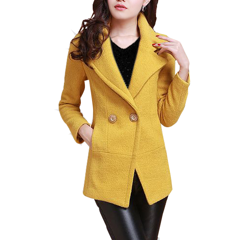 New Fashion Women Korean Style Lapel Slim Wool Coat Ladies Desigual Irregular Long Blazer Winter Outwear Female Suit jacket