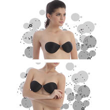 2015 Fashion Sexy Adhesive silicone Bra Front Closure Beauty Stick On Gel Push Up Bra Intimates