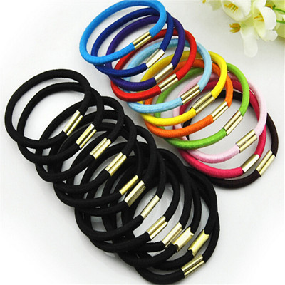 10pcs/lot Black and Candy Colored Hair Holders Elasticity Rubber Band Tie for Girl Women / Accessories