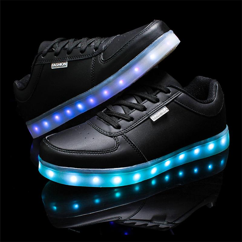 2015 women light up led luminous shoes color glowing casual fashion with new simulation sole charge