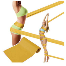 2015 Highly Commend Yellow 1 5m Yoga Pilates Rubber Stretch Resistance Exercise Fitness Band