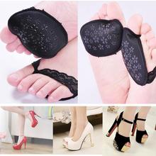 Newest Ladies Forefoot Invisible High Heeled Shoes Slip Resistant Half Yard Pads black color Hot Sale