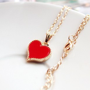 N233 Gossip Girl red love necklace cute necklace cheap jewlery necklace fashion free shipping