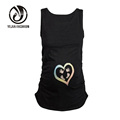 Yejia Fashion Plus Size Women Maternity Clothing Sleeveless Cute Character Vest T shirt Summer Cotton Pregnant