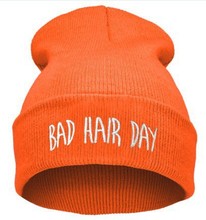 2015 Promotion Rushed Letter Adult Casual Unisex Acrylic Hats for Caps Beanies Bad Hair Day Hat