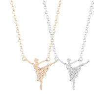 ONE PIECE Hot Sale Statement Ballerina Necklace Fine Jewelry Dance Girl Necklace for women girls