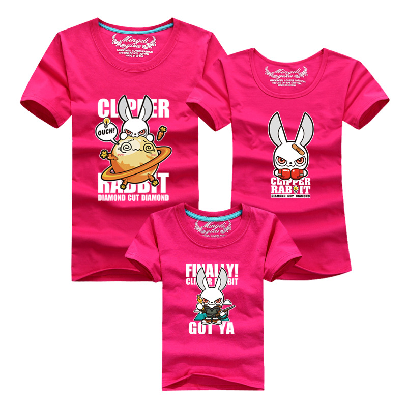 Summer font b Family b font Look font b Matching b font Clothing Tops Cartoon T