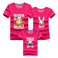 Summer Family Look Matching Clothing Tops Cartoon T Shirt For Mother Daughter Father Son Matching Family Outfits Plus Size