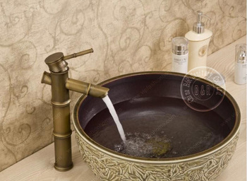 Бесплатная доставка! высокое качество античная латунь бассейна кран одной однорычажный ванной смеситель смесители H-611