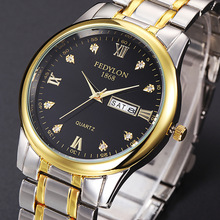 2016 Hot sale top brand luxury men watches casual fashion waterproof steel wristwatches quartz mechanical watch double calendar