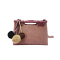 Fashion Fur Balls 2016 New Trendy Shoulder Bag Chic Contrast Color Bag Women Designer Crossbody Bag