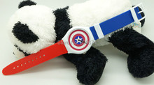 Captain America design watch Anime Jelly Wristwatches Woman digital quartz Watch Children watch Student watch relogios