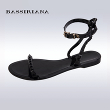 BASSIRIANA – women’s Jelly cross-strap Sandal for summer, Top-sale womens Back strap shoes, 35-40, free shipping