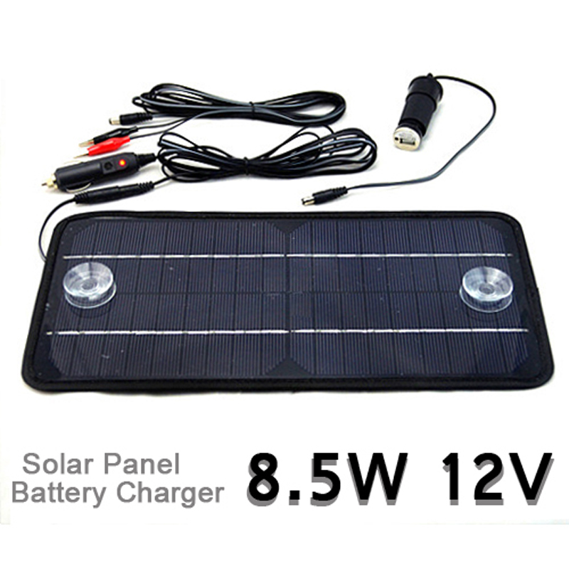 High Quality 12V 8.5W Multi-Purpose Solar Panel Charger Battery Monocrystalline Cell Phone Car Hot Selling