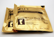 2pcs pack 24K Gold Milk bamboo vinegar remove dead skin foot skin smooth exfoliating feet mask