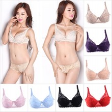Sexy Women Lace Push Up Bras 5 8 Cup Coverage Gather Brassiere Underwire Bra