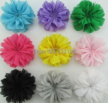 3000pcs/lot Mini Unfinished Chiffon Ballerina Flowers Hair Accessories