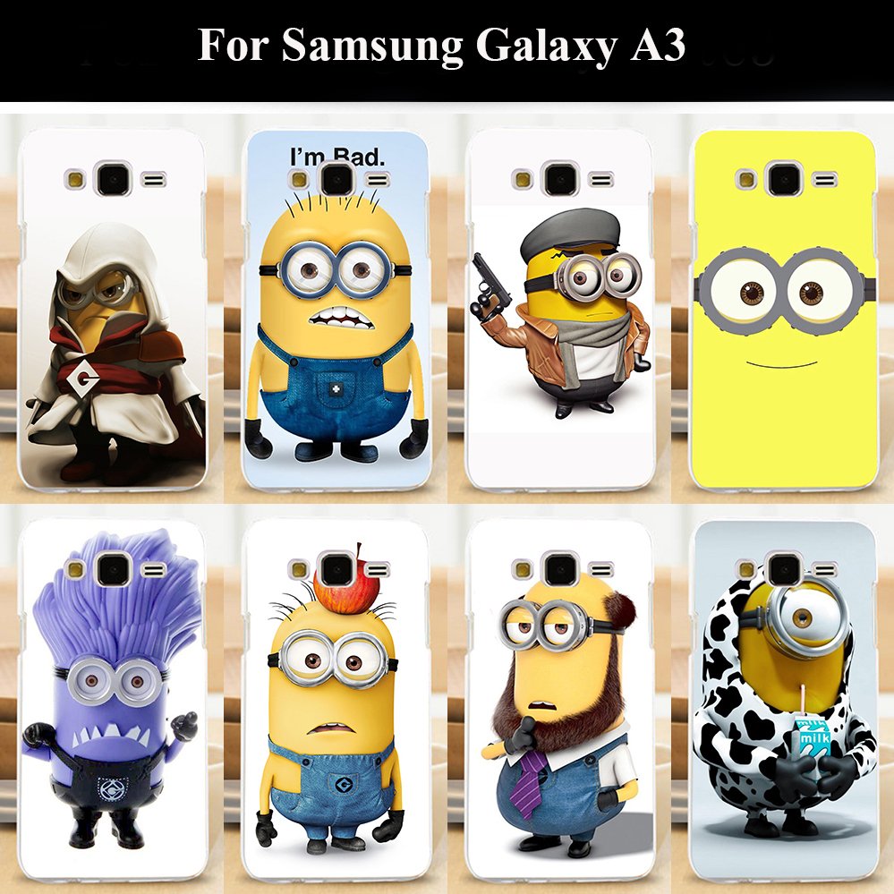 2015 DIY Cases For Samsung Galaxy A3 Cellphone Back Cover PC Phone Cases Cellphone Shell Minions