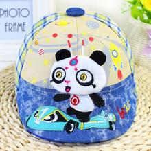 5Colors 2016 Summer Baseball Cap for Children 1-5years Grids Cotton Panda Baby Hats Fashion Adjustable Toddler Beret Hat LQJH021