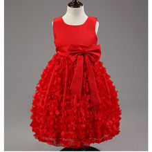 New kids frock designs Girls weeding party dress Flowers baby girls fantasia clothes first communion dresses for girls 2016