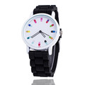 2017 Women Silicone Band Sport Quartz Wrist Watch Fashion Casual Brand Colorful Quartz Watches Montre Femme