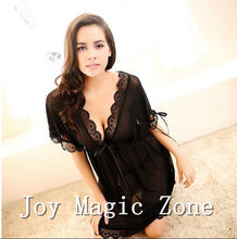 Free shipping L442 new arrival summer sexy lace women’s nightgown, good quality deep-v gauze sleepwear short sleeve sleep dress