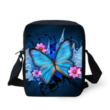 Fashion Women Messenger Bags Butterfly Printed Crossbody Bag for Girls Small 3D Animal Shoulder Bag Children Outdoor Travel Bags
