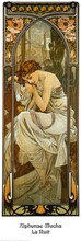 High quality,Night ,Alphonse Mucha oil painting canvas,Hand-painted,Portrait Modern Art Reproduction,
