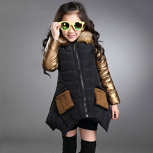 Fashion parkas girl clothing brand kid clothes winter multicolor children outerwear coats princess girls jacket children