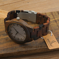 Top Men s Watches All Black Wood Wristwatch with Wood Strap Japan Movement 2035 Quartz Wood