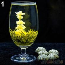 4 Balls Different Handmade Blooming Flower Green Tea Home Wedding Gift 1ON6 1OP3