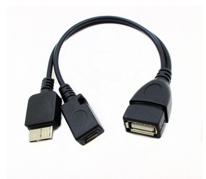 80pcs---Micro USB 3.0 B Male to USB 2.0 A Female OTG Host Adapter Cable with Micro B Connector Power Data Cable