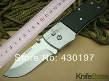 Swordsman SEBER 1025 folding knife full blade 440C 58HRC steel head + Plaid G10 handle Pocket Hunting knives from knifebase