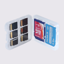 8 Slots Micro SD TF SDHC MSPD Memory Card Storage Holder Protecter Plastic Case