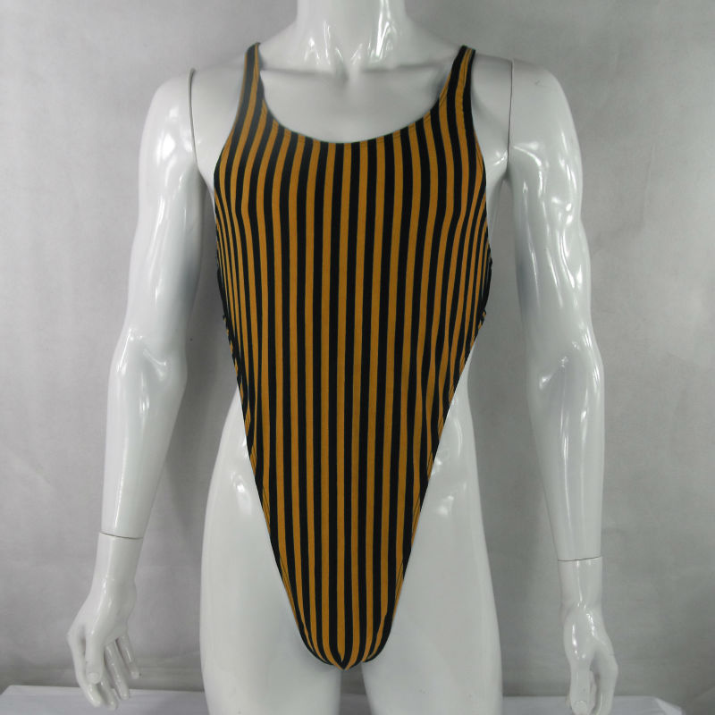 Best Mens Bodysuit Thong Leotard Cotton Poly Spandex High Cut Racer