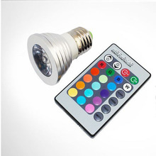 9W E27 gu10 RGB LED Bulb Light 16 Color RGB Changing lamp spotlight with Remote Controller