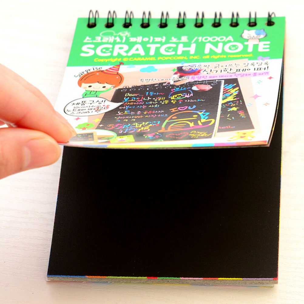 Wholesale Creative DIY Scratch Note Black Cardboard Draw Sketch Notes