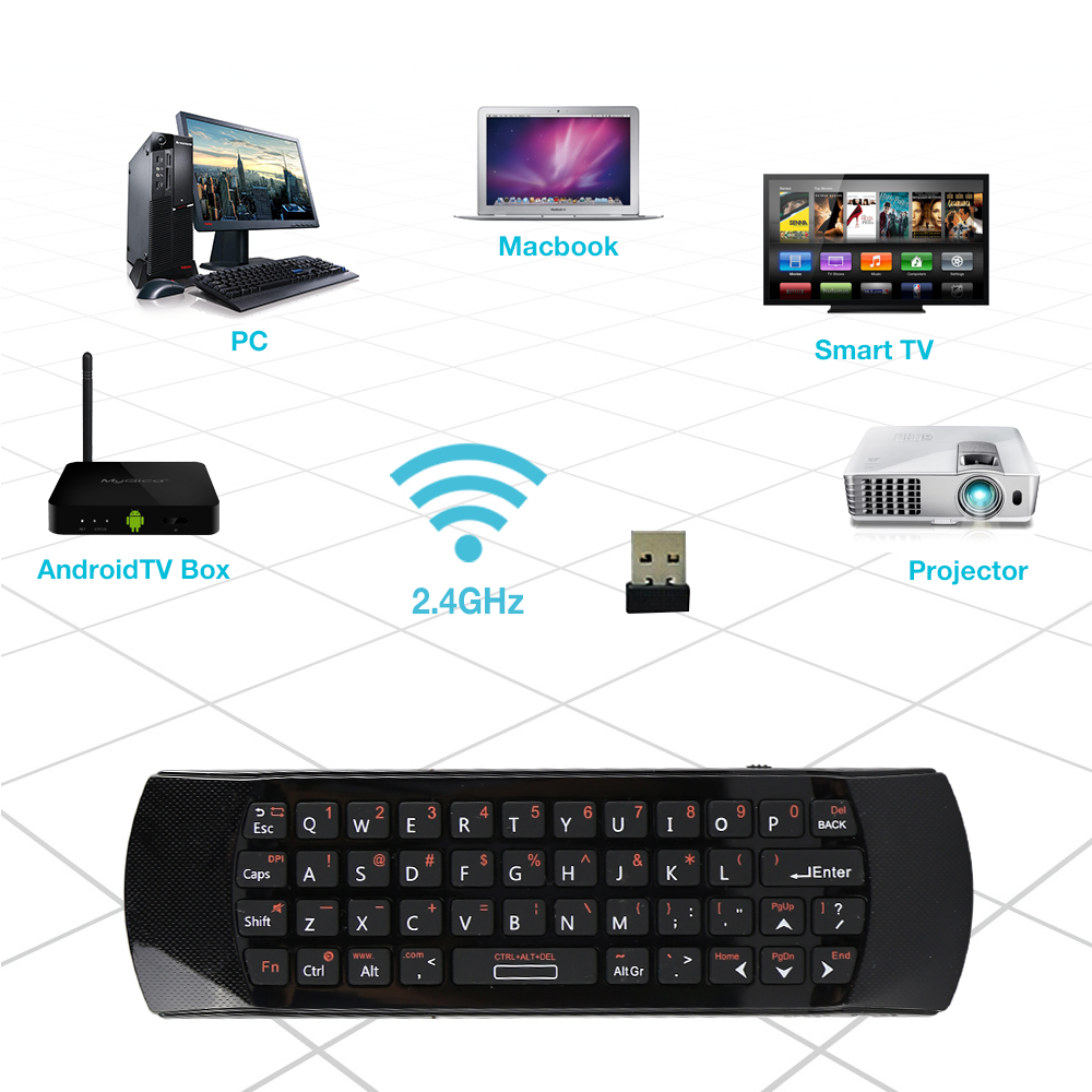 Rii mini i25A K25A 2.4G Fly Air Mouse Wireless English Keyboard Remote Microphone IR Learning for Android Smart TV Box Computer
