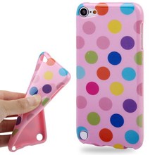 Dot Pattern TPU Case for iPod Touch 5 Protective Skin Cover Shell Women Gift Mobile Phone