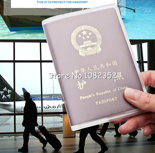 unisex transparent passport holder cover waterproof business ID card bag protective sleeve quality travel card free ship