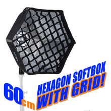 Selens photographic Soft box 60cm Hexagon Softbox with L-Shape Adapter Ring Photo Studio Accessories quick set up